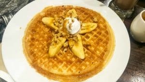 Caramel Banana Walnut Pancake