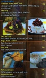 Fudge Cebu Menu