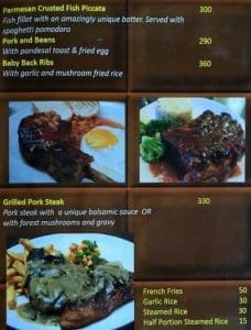 Fudge Cebu Menu