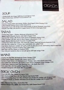 casa dos menu