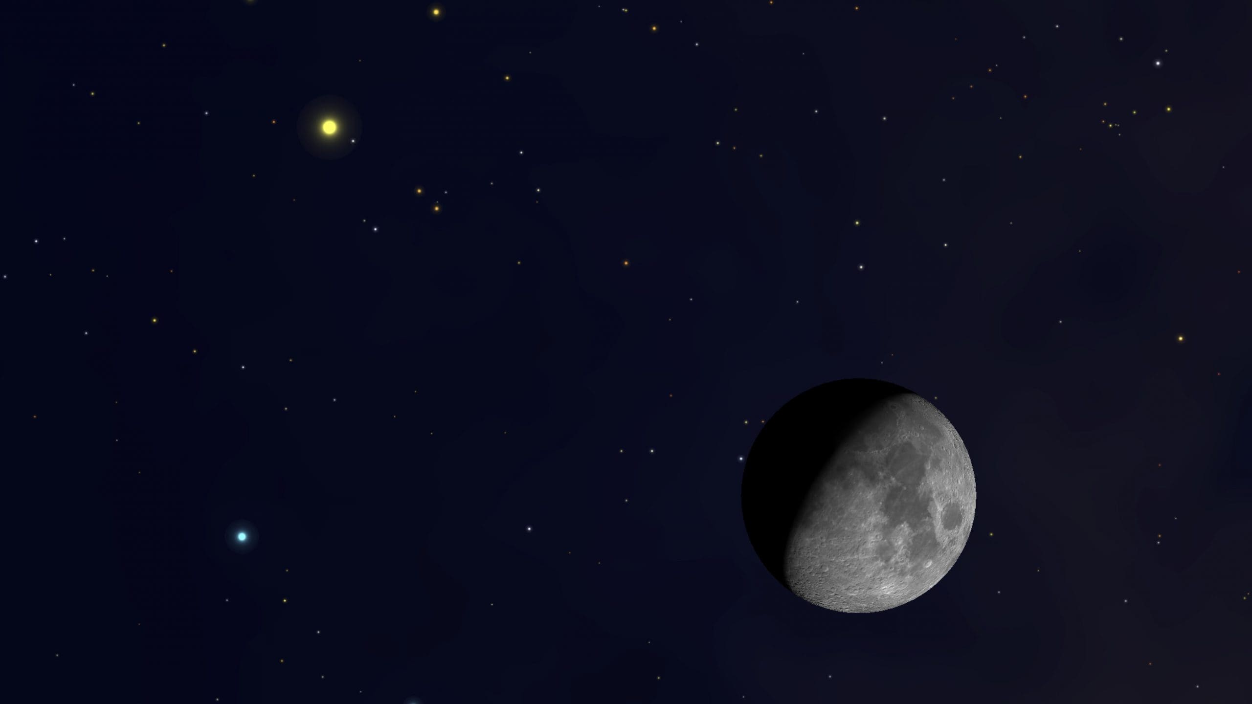 Conjunction of Moon, Jupiter and Saturn