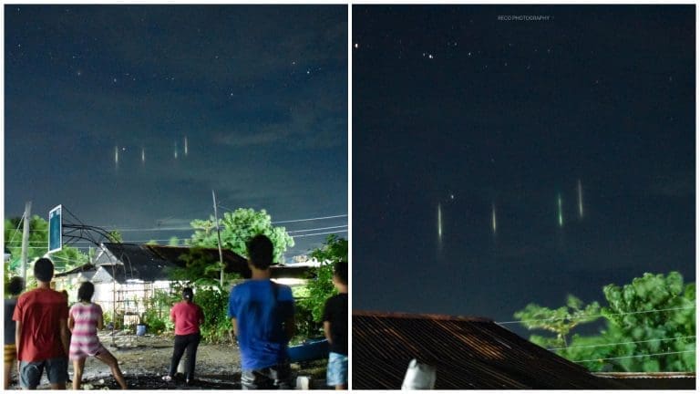 LOOK: ‘Light pillars’ appear in Daanbantayan, Cebu
